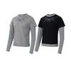 Magic Bear Vintage American Style Long Sleeve T-Shirt Mock Two-Piece Slim Fit Crew Neck Top Teens