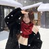Knitted Scarf Women's Winter New Korean Atmosphere Thickened Warm Twist Versatile Wool Scarf Student