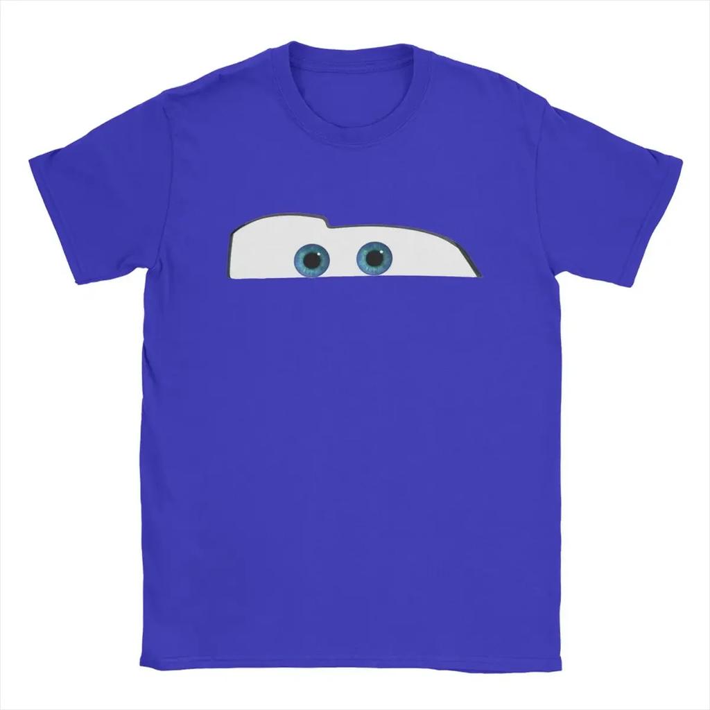 Unique Clothing Lightning McQueen Eyes T-Shirts for Casual Pure Cotton Tee Shirt Round Collar Short Sleeve T Shirts harajuku