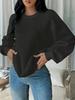 Trendy European & American Round Neck Solid Color Long-Sleeve Ladies' Sweatshirt for Autumn & Winter