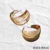 Alloy C Word Two Pieces Arc Metal Pieces Superimposed Shape Women's Earrings Fashion Design Sense Commuting