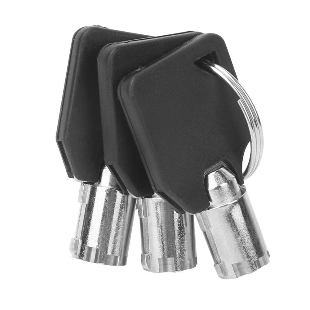 Zinc Alloy Vending Machine Lock Cylinder 38×19mm with 3 Keys Selling Machine Lock Cylinder Chrome Color Safe