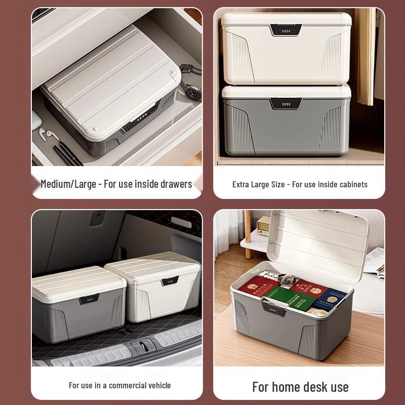 Lockable Password Storage Box for Valuables and Documents
