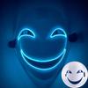 Maschere Facciali LED Sorridenti Luminose per Feste Rave Costume di Halloween Cosplay Maschere Luminose Horror Oggetti di Scena per Case Infestate