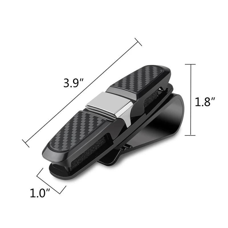 1Pc Car Sun Visor Sunglasses Holder Eyeglasses Clip Black Universal Ticket Card   Clamp Fastener Cip ABS Car Glasses Case Portab