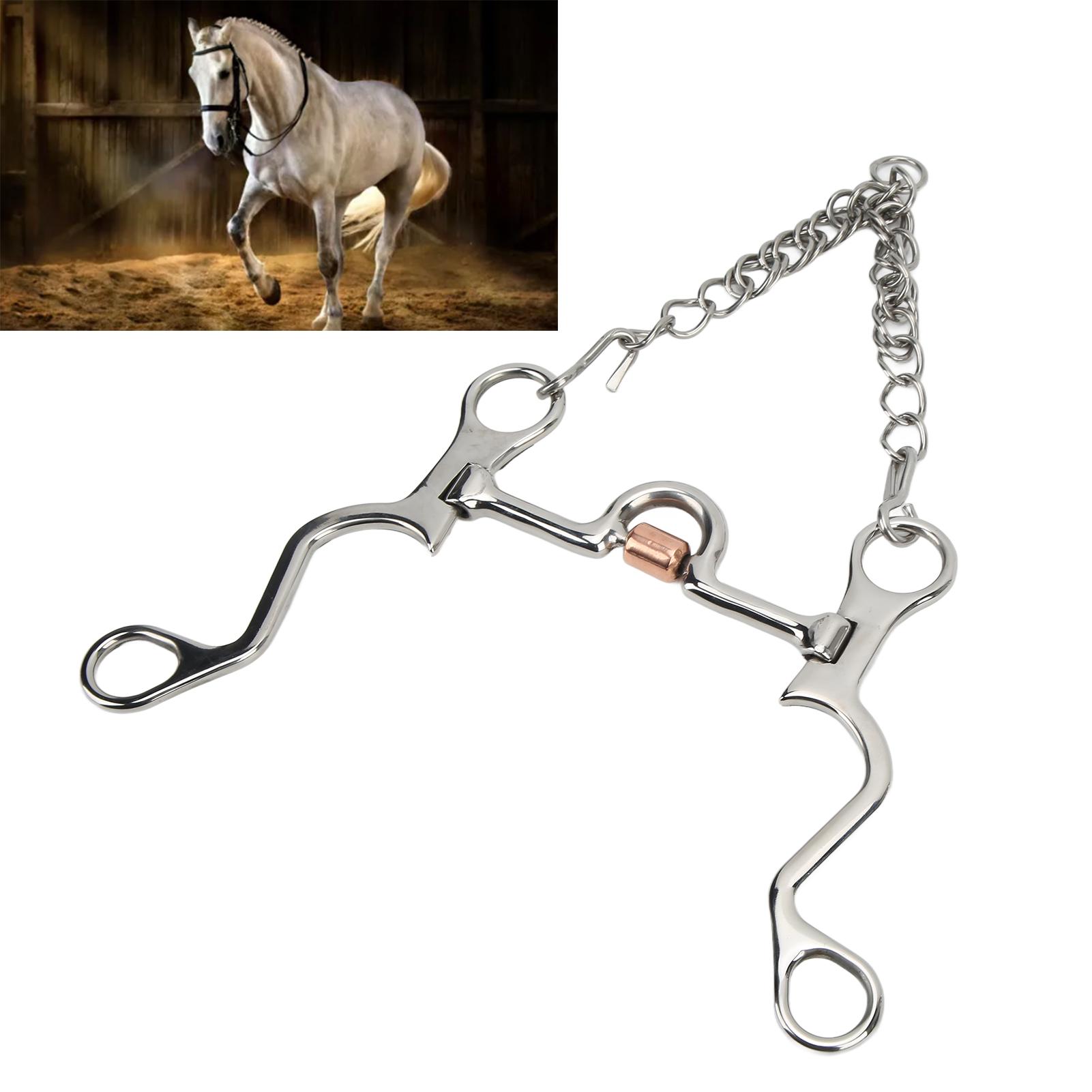 Pelham Bit Strong Fine Workmanship Stainless Steel Horse Bit for Horse Riding Equestrian Performance