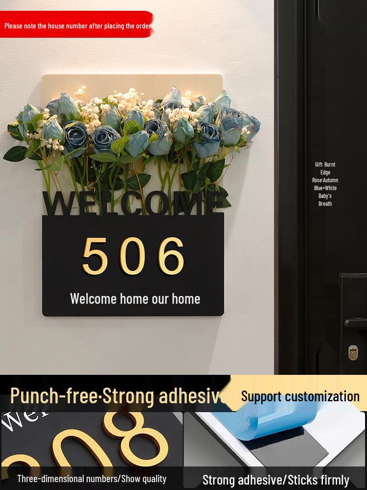 DIY House Number Plate - Stylish Entrance Decor for Homes and Hotels