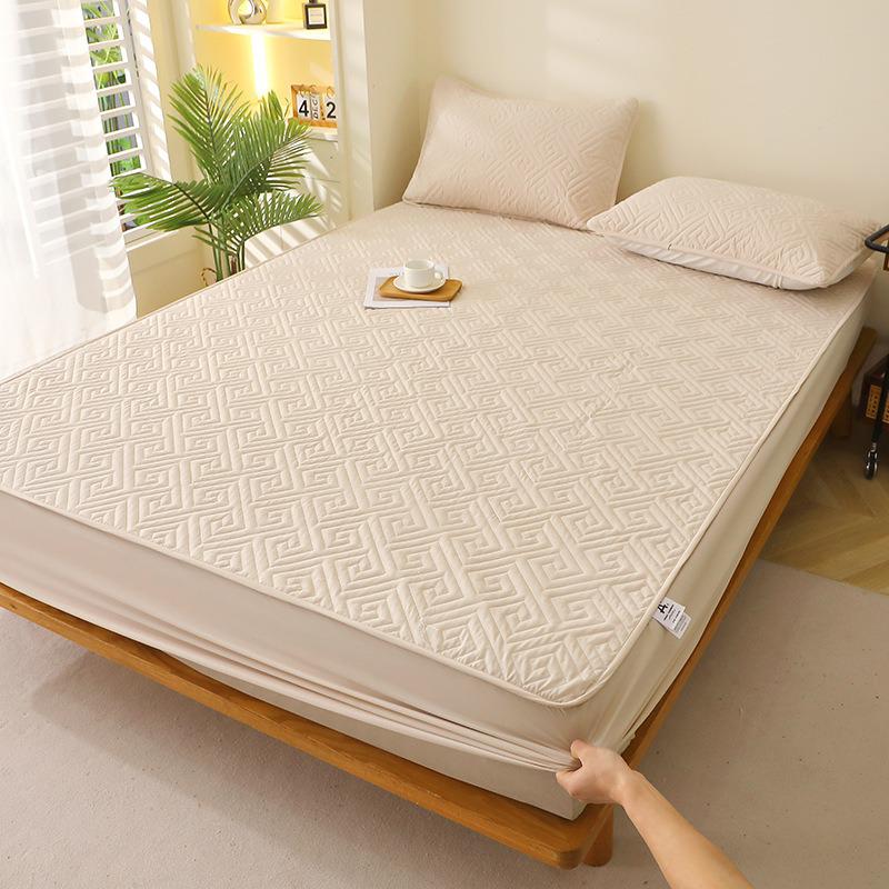 1PC Home Mattress Cover Waterproof Thickened Quilted Waterproof Bed Cover Breathable Fitted Bed Sheet  (No Pillowcase)