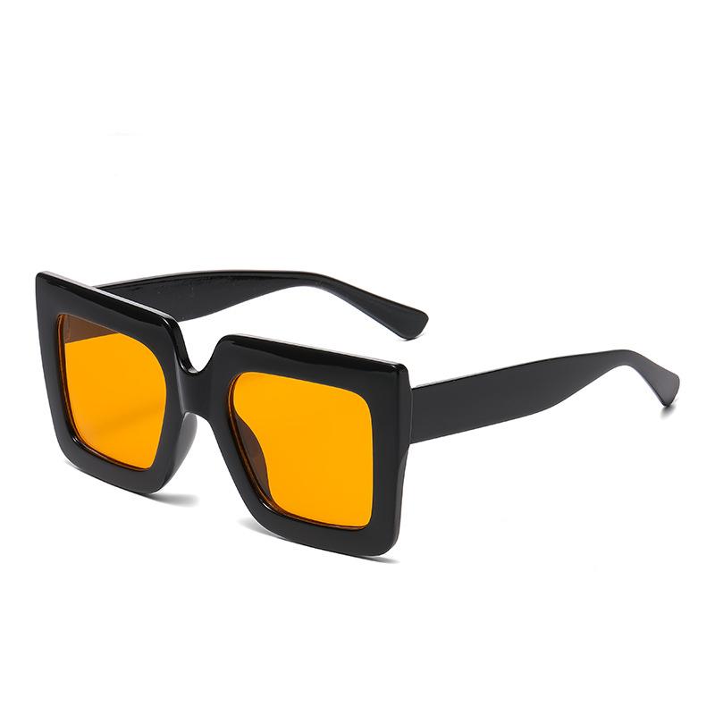 New Fashion Sunglasses Women Trendy Large Frame Two Color Splicing Sun Glasses Men Outdoor Beach Sunshade Eyewear Uv400