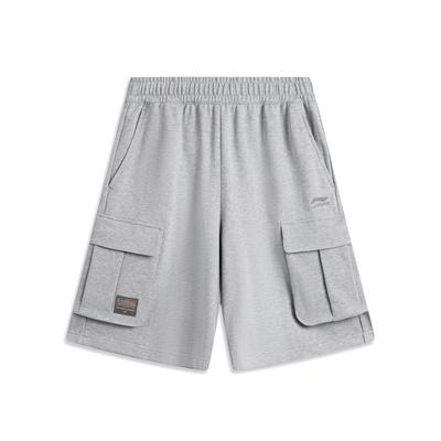 Li Ning Sports Life Collection Casual Shorts Men's Heather Gray AKSV307-1