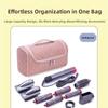 Solid Color Hair Dryer Storage Bag with Handle Toiletry Storage Organizer  Curling Wand