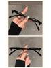 Retro Ultralight Semi-Rimless Glasses with Prescription Lenses - Fashionable & Versatile Frames for Casual or Business Wear