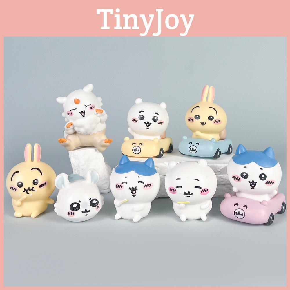 Chiikawa Joke Bear Usagi Pvc Decor Figurine Set With Expressive Facial Features