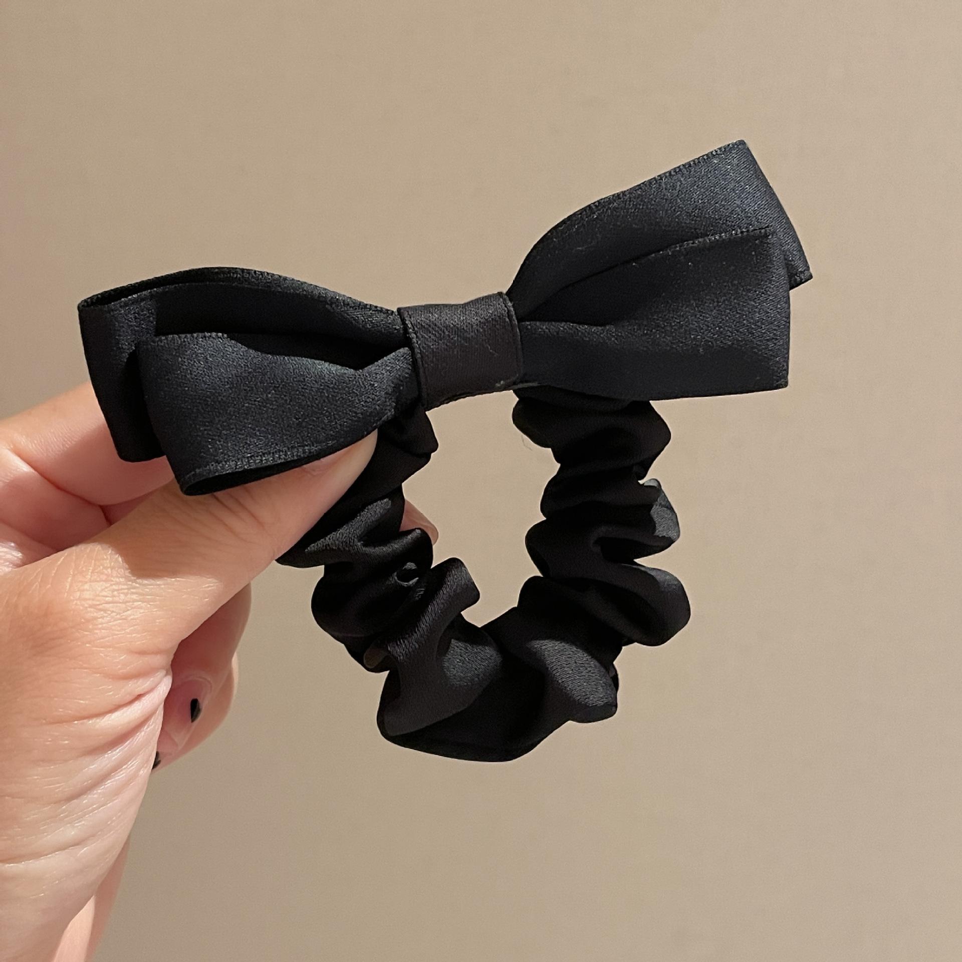 Korean Handmade Large Intestine Hair Band On The Run Princess High Ponytail Rubber Band High Sense Fat Intestine Bow Headrope Hair Accessories Women
