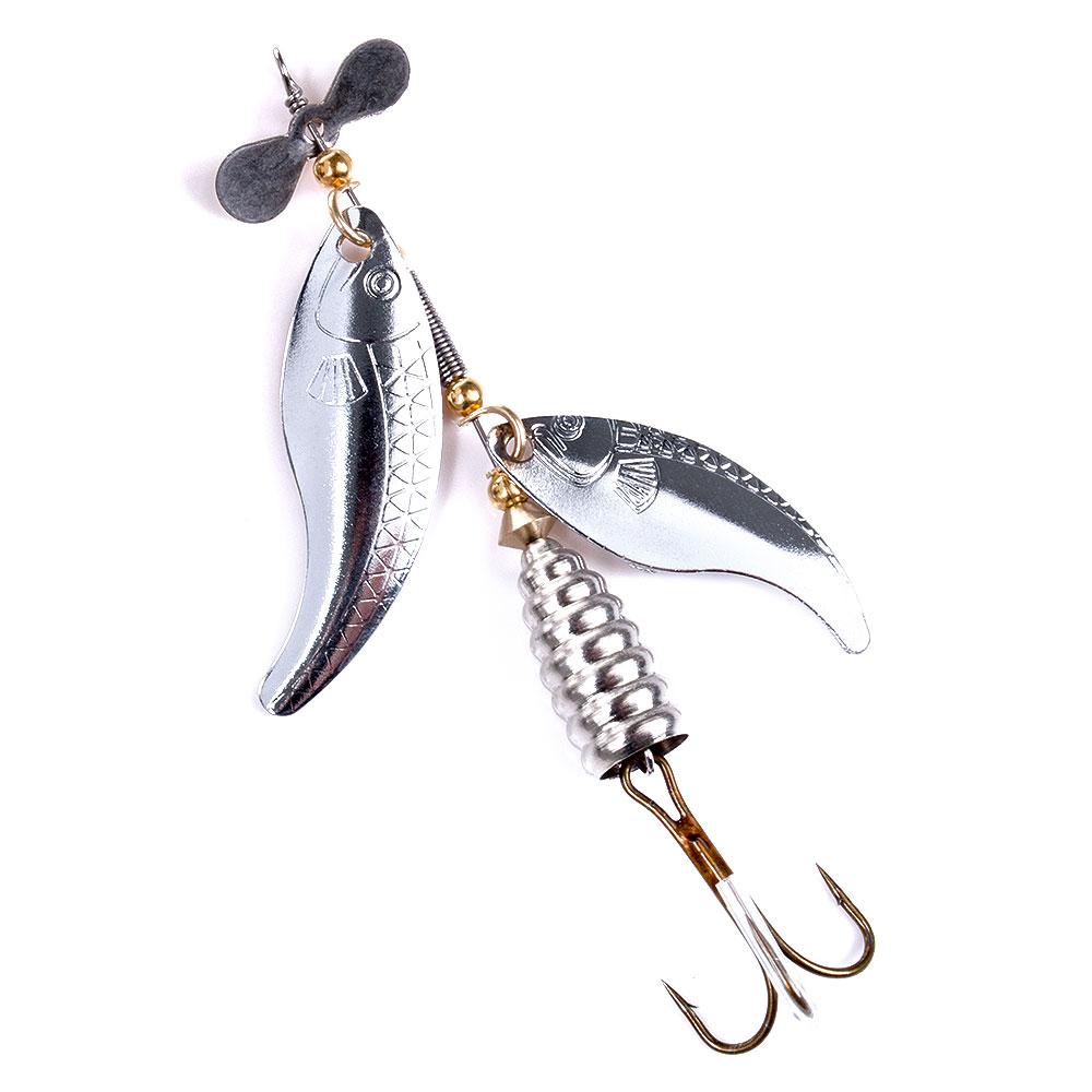 HENGJIA 1pc/5pcs Fishing Lure Spoon Spinner For Bass Pike Bait Fishing Tackle