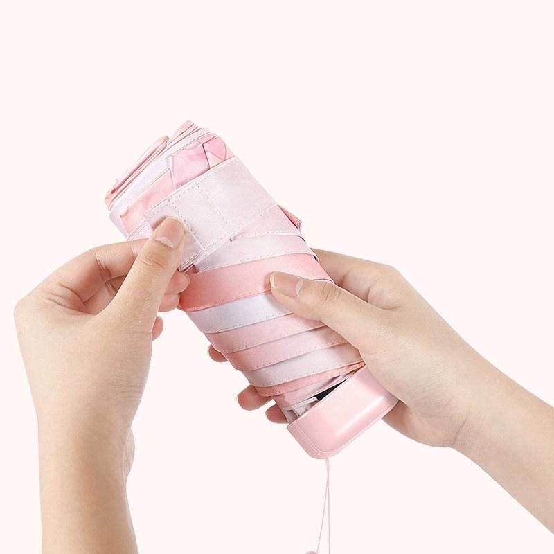 Compact and Convenient Flat Six Fold Pocket Umbrella All-weather Small Manual Umbrella Small Fresh Outdoor Sunshade Umbrellas