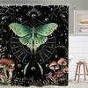 Funny Skeleton Skull Bathroom Shower Curtain Black White Hilarious Man Cool Polyester Fabric 12 Plastic Hooks Waterproof Decor
