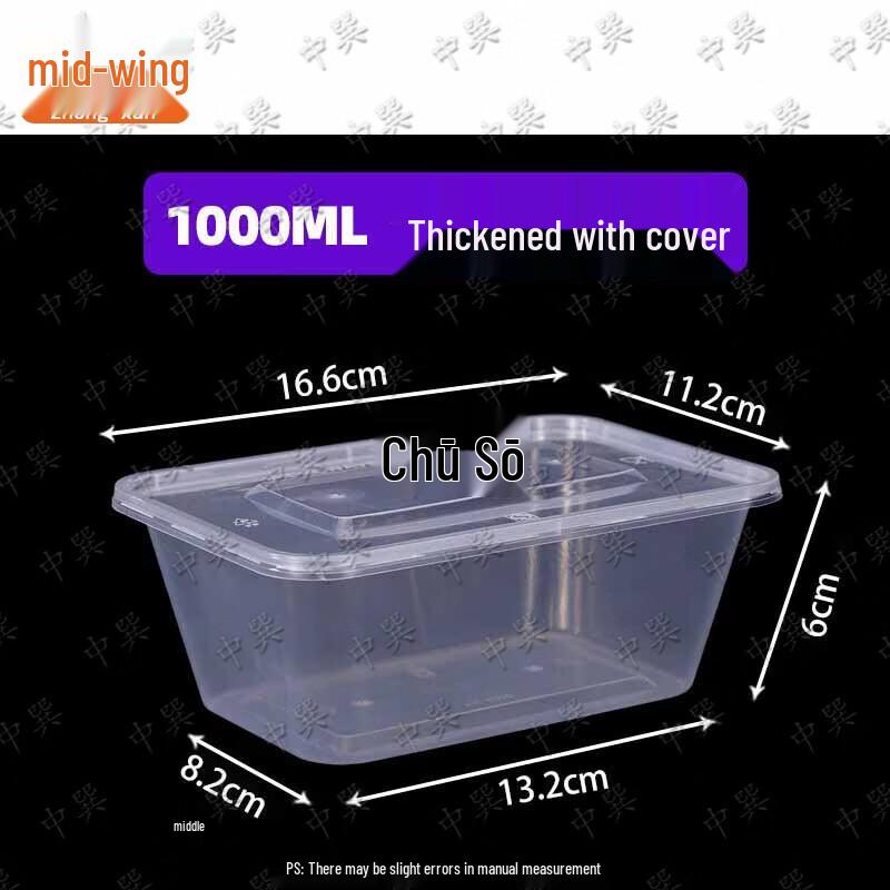 Zhongxun Disposable Rectangular Plastic Food Containers with Lids