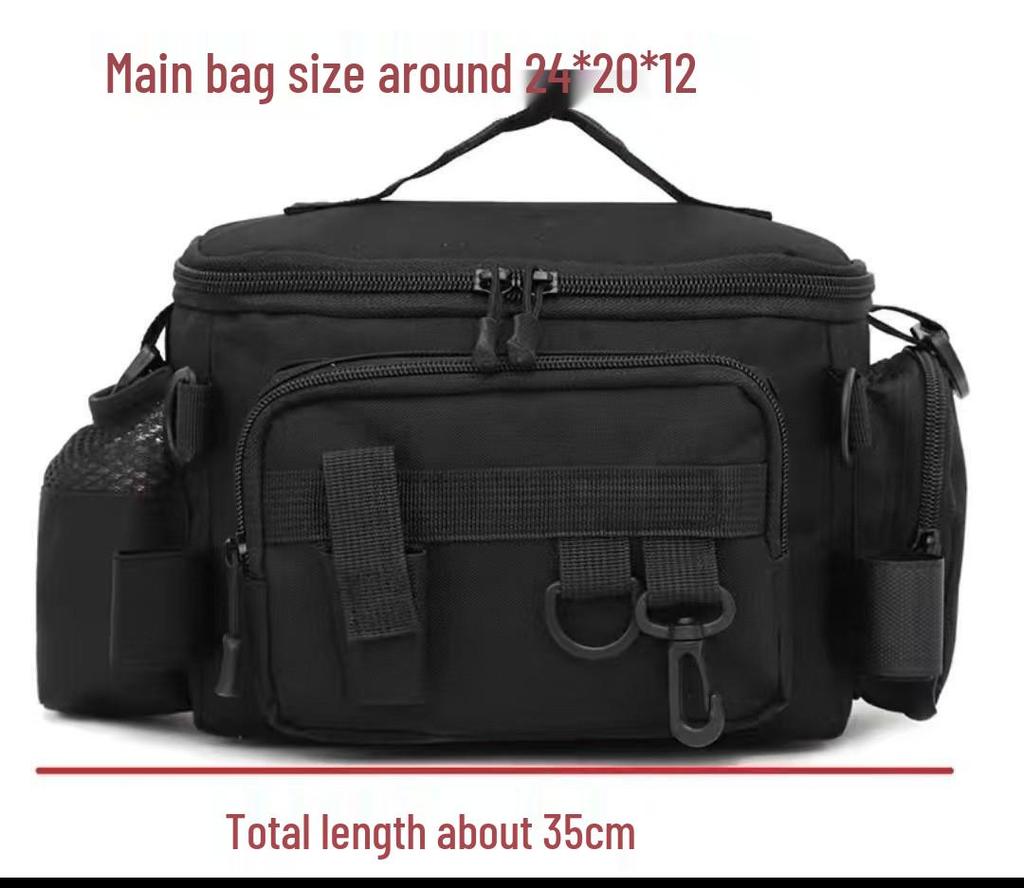 Multifunktionale Angeltasche mit großem Fassungsvermögen für Taille & Rute - Outdoor-Ausrüstungsaufbewahrung