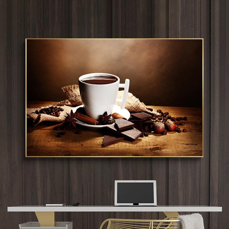 Hot Chocolate Drink HD Pictures Canvas Painting Chocolate Coffee Posters Prints for Coffee Shop Wall Decor Cuadros