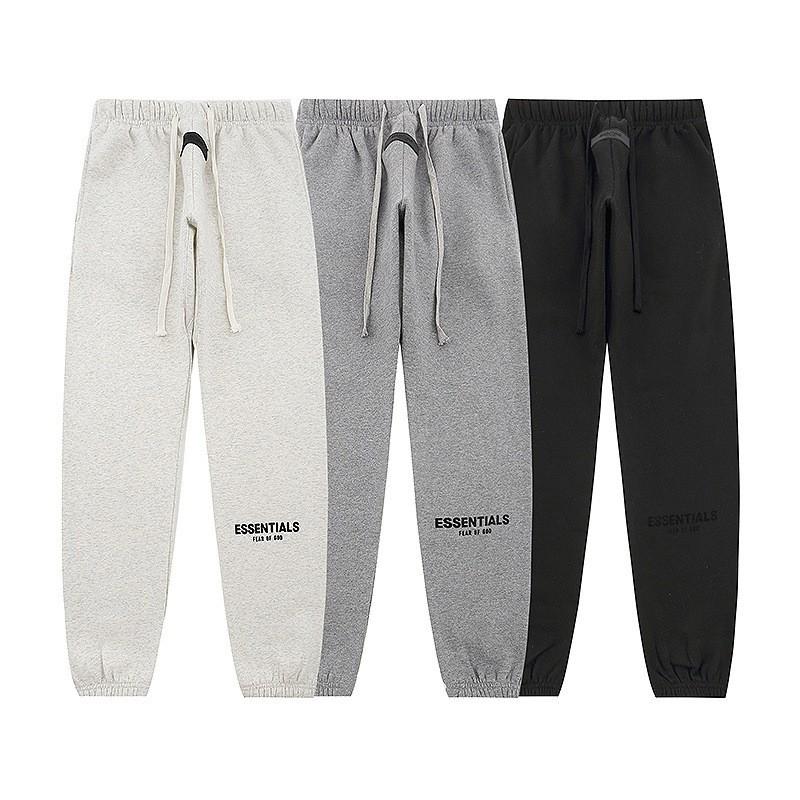 FEAR OF GOD ESSENTIALS Flocked Letter Hoodie Men Women Loose Fleece Sweatshirt Casual Streetwear