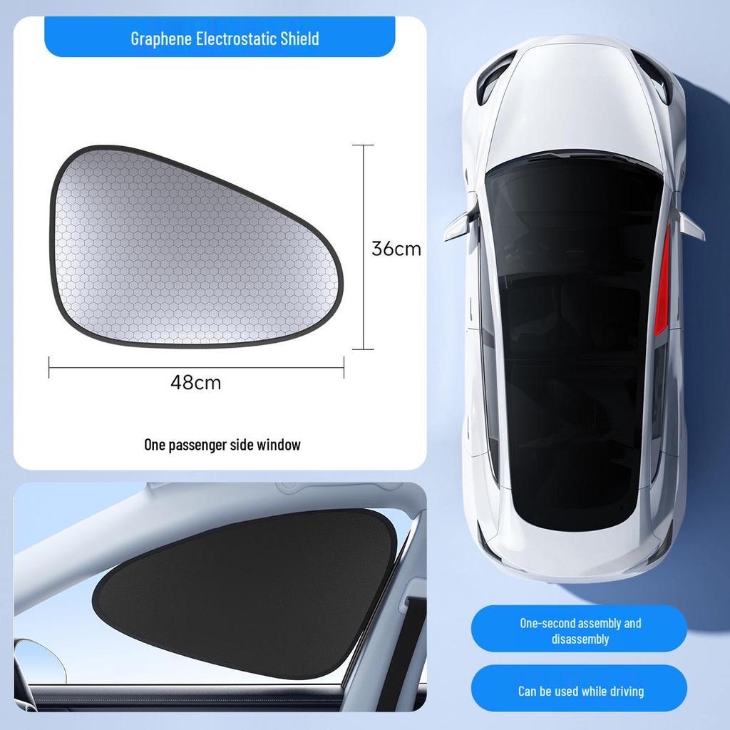 Car Black Vinyl Static Cling Sunshade: Side Window Privacy & Heat Insulation for Baby