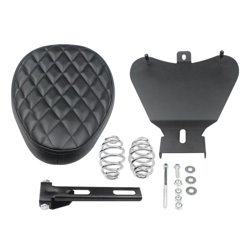 1 Set Motorcycle Retro Leather Solo Seat 3" Spring Bracket For Harley Prince Car Series Modified Single Seat Cushion