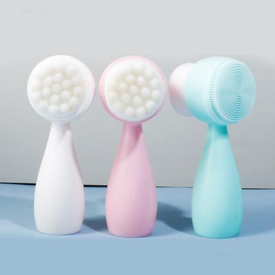 Gesichtsbürste zum Entfernen von Mitessern und Make-up, weiche Borsten, ABS, Handbürste zum sanften Peeling, Gesichtsreinigung, Schönheitsausrüstung
