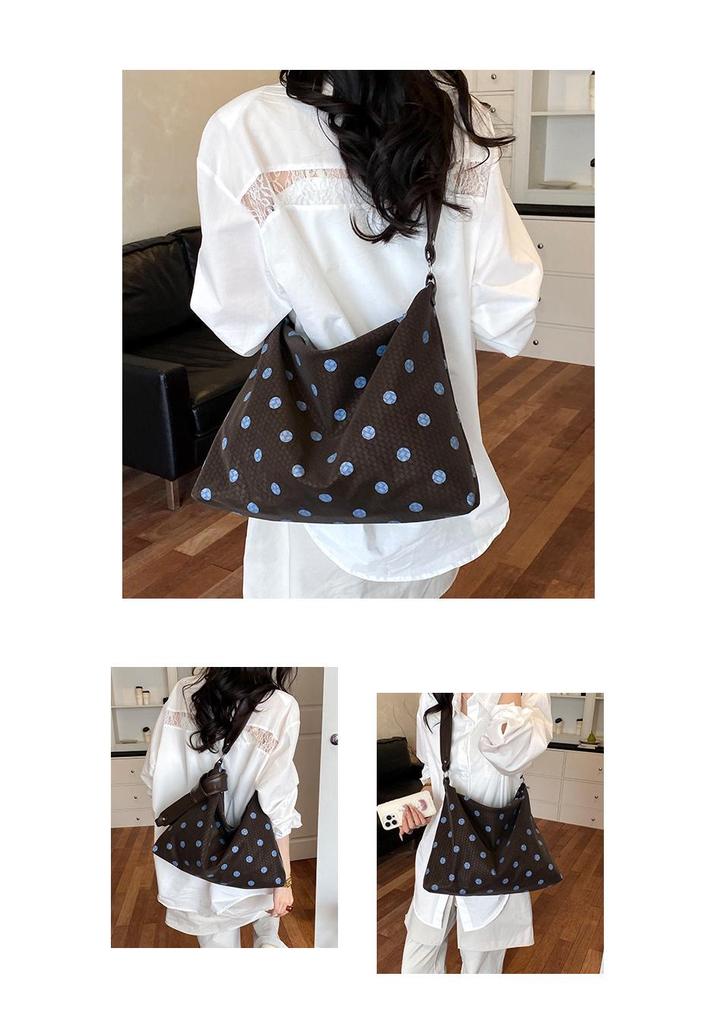 Elegant Polka Dot One-Shoulder Tote Bag - 2026 Fashion, Versatile, Large Capacity for Women