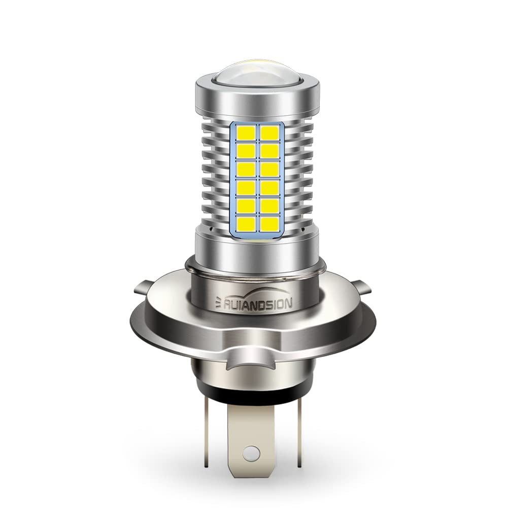 Ruiandsion H4 LED Motorcycle Headlight Bulb DC 6V Hi/Lo Switchable