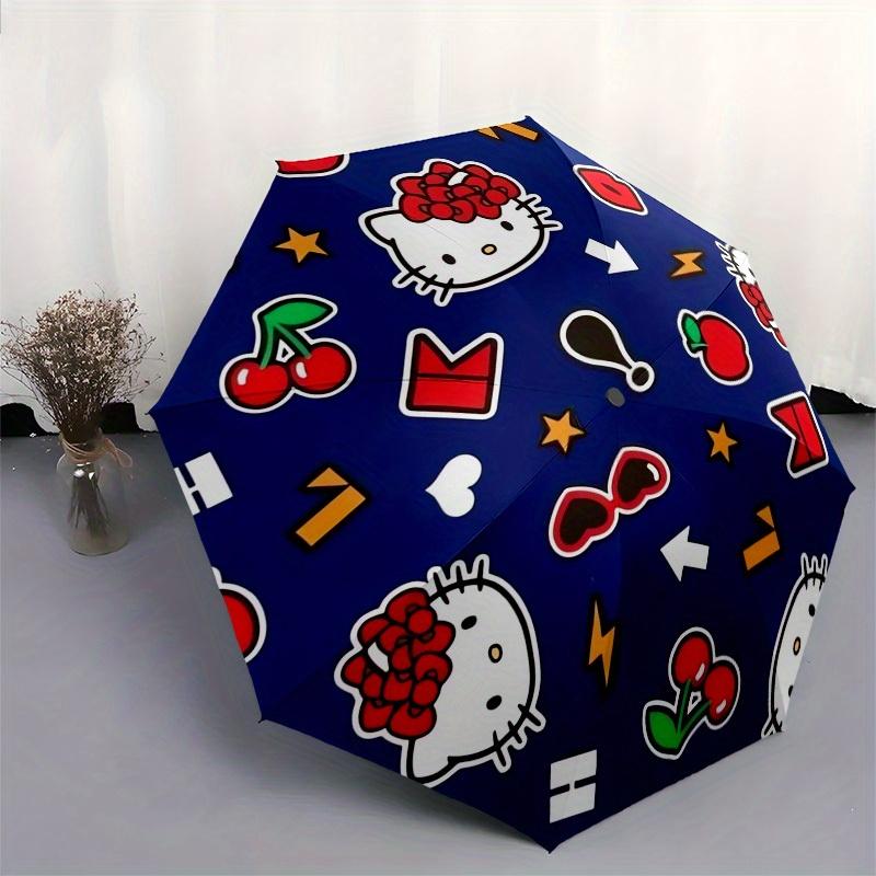 1pc Hello Kitty PatternUmbrella with Plastic Handle,Suitable for All Seasons Home Travel Outdoor UmbrellaSanlio209
