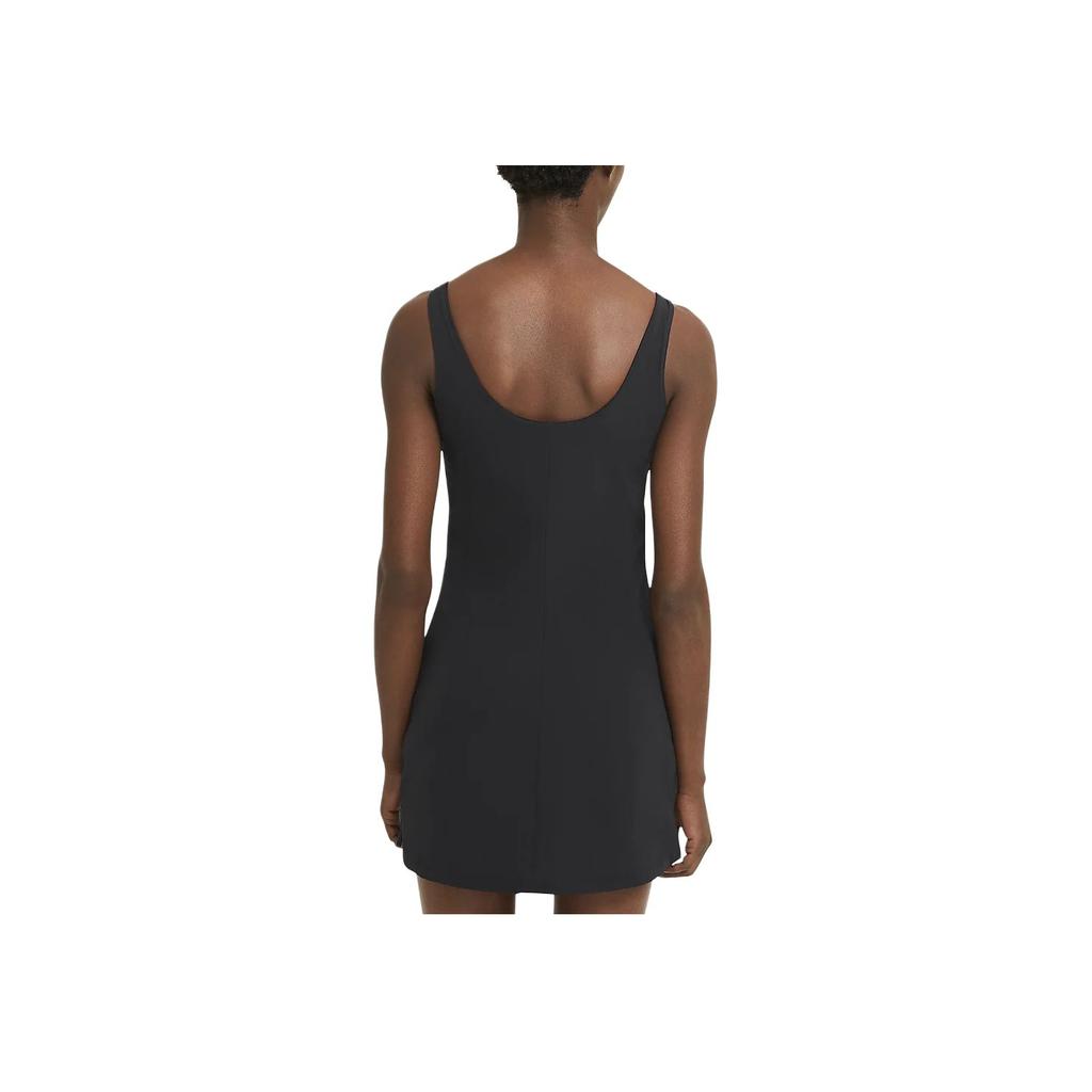 Nike Solid Color Side Pocket Double Strap Training Dress Women Dresses Black DA0156-010