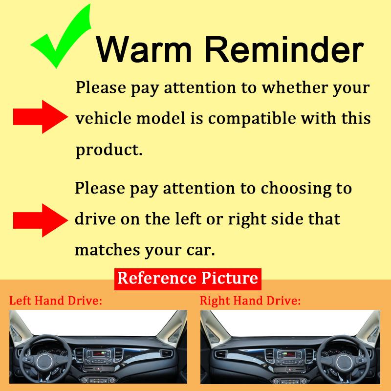 Car Dashboard Cover Sun Shade Mats Avoid Light Pad Anti-UV Case For Volkswagen VW T-ROC T ROC TROC 2018