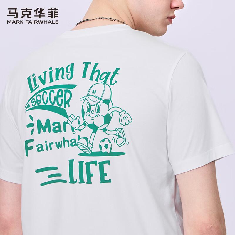 

Круглый вырез Хлопковая футболка Mark Fairwhale L