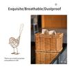 Tissue Dispenser Decorative Rattan Napkin Holder Easy Install Paper Towel Container for Living Room Bedroom Decoration