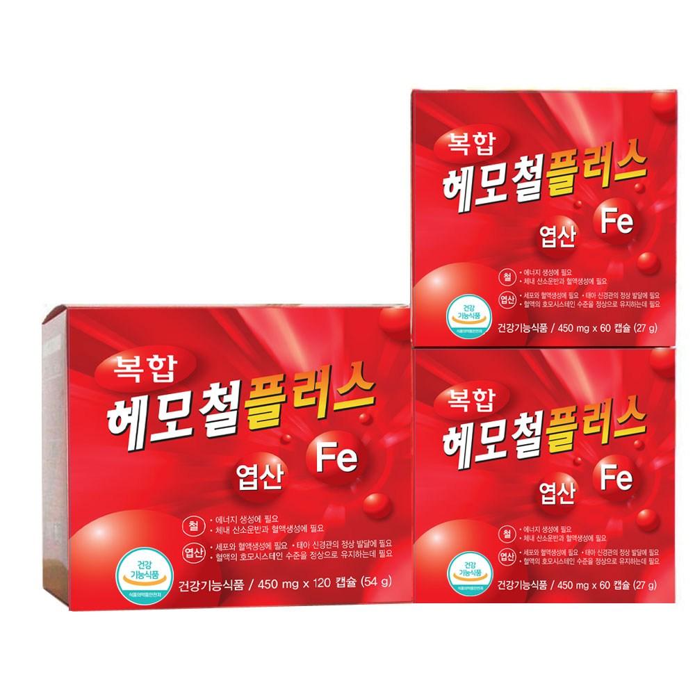 Hanmi Pharmaceutical Complex Hemochul Plus 100% Iron and Folic Acid Pregnancy Iron Supplement Squid Ink Color 1 pcs 4 pcs per month 120 tablets