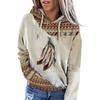 Women S Casual Ethnic Tribal Print Hooded Long Sleeve Sweatshirt