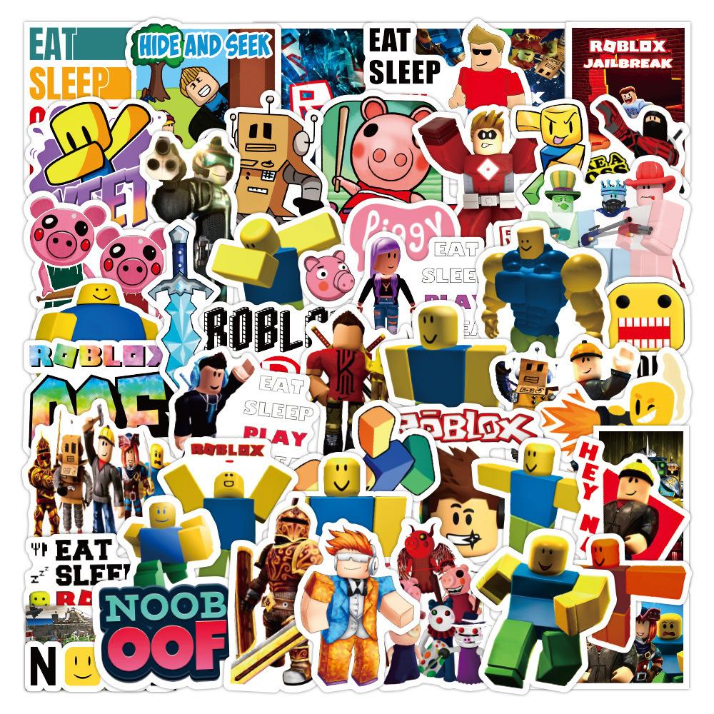 Roblox Stickers 100 Pcs Self Adhesive Water Resistant Vinyl Decals Designed For Laptop Luggage Notebook Children Activity Fans Creative Stickers