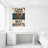 Vintage Farm Fresh Chicken Egg Butt Nuggets Metal Tin Sign Rustic Retro Wall Plaque for Home Bar Cafe Man Cave Decor