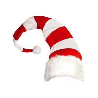 2020 Koreanische Neue Weihnachten Winter Frauen Lange Streifen Hut Beanie Plüsch Ball Caps Coole Skullies Candy Farbe Weihnachten Baum Elf Hut