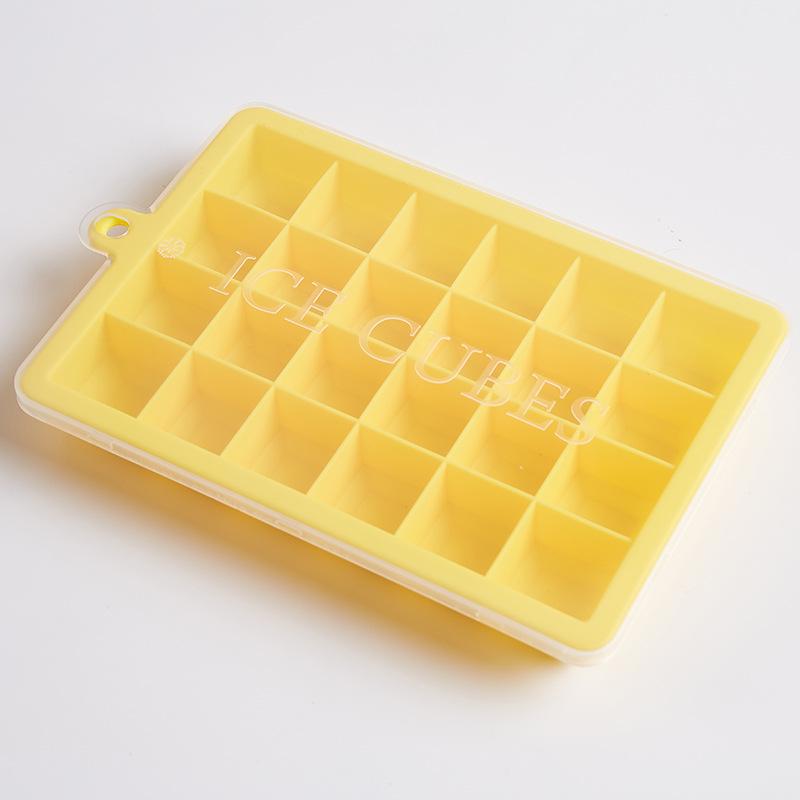 Creative Silicone Ice Cube Tray with Lid - 24 & 15 Grid DIY Square Ice Mold