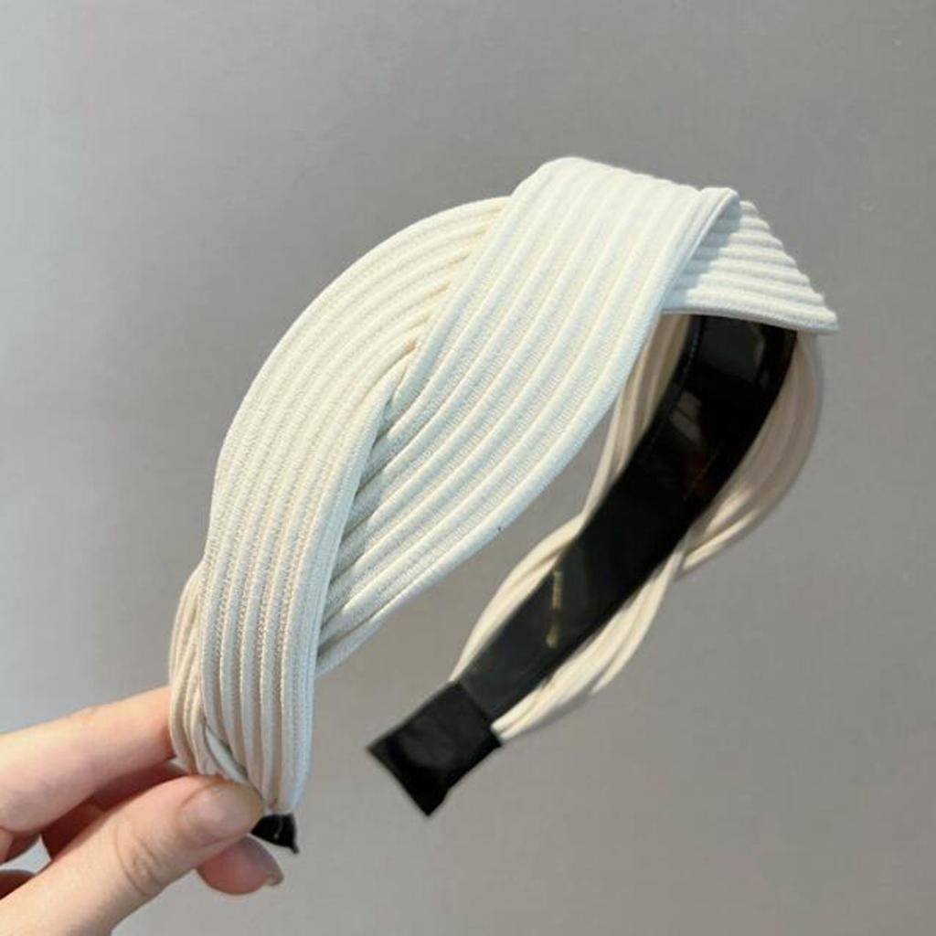 PROLY New Fashion Hair Accessories For Women Wide Side Braided Headband Casual Solid Color Turban Autumn Hairband