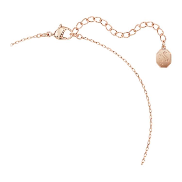 Swarovski Feather Pattern Cubic Zirconia Necklace Women Necklace Rose-Gold 5663485