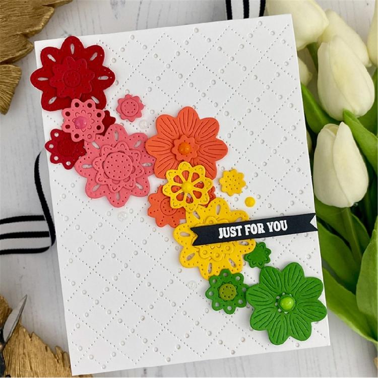 Round Flowers Metal Cutting Dies Templates Molds Embossing Stencils Die Cuts for Scrapbooking Cards Making Decorations
