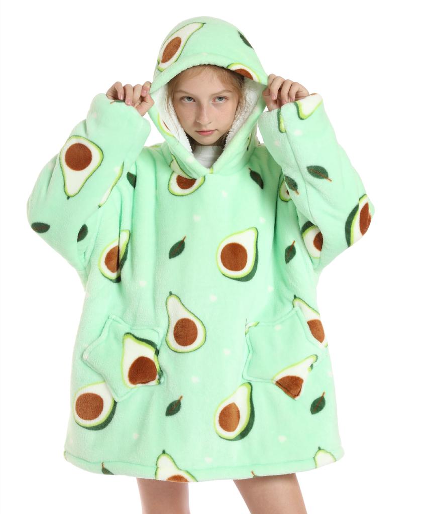 Autumn and Winter Sports and Leisure Warm TV Blanket Senior Children's Plush Comfortable Soft Bathrobe Warm Fluffy Robe