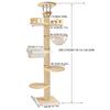 Cat Tree Floor To Ceiling Cat Tree Height Adjustable Cat Tower 6 Tier Hemp Scratching Post High Sturdy Cat Activity Tree Cat Scratching Post