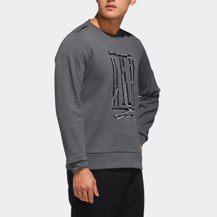 adidas Wj Cs Gfx Wu Ji Série Padrão Estampado Gola Redonda Moletom Masculino Moletom Cinza DW4670