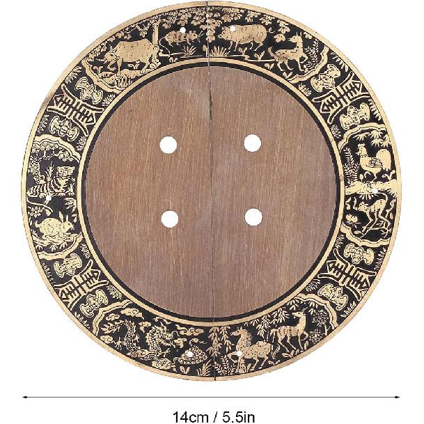 14cm/5.5inch Furniture Handle Brass Double Door Chinese Style Retro Round Handles Cupboard Dressing Table Wardrobe Wine Cabinet Drawer Antique Knobs