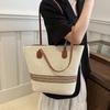 Luxury Designer Woven Straw Shoulder Bag - Large Capacity Beach and Shopper Tote