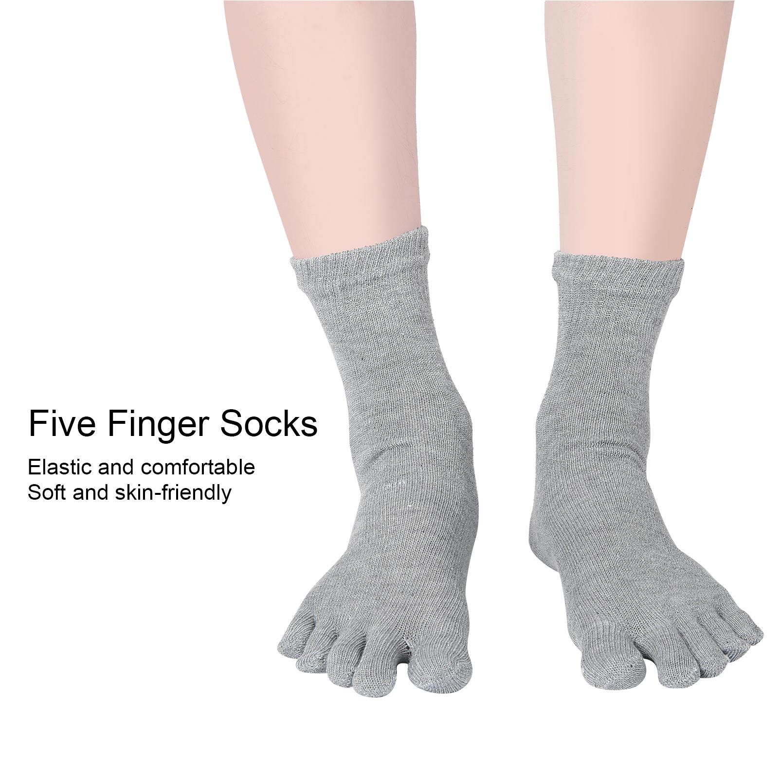 5pairs Toe Socks Breathable Five Finger Socks Prevent Foot Odor Running   Socks for Men